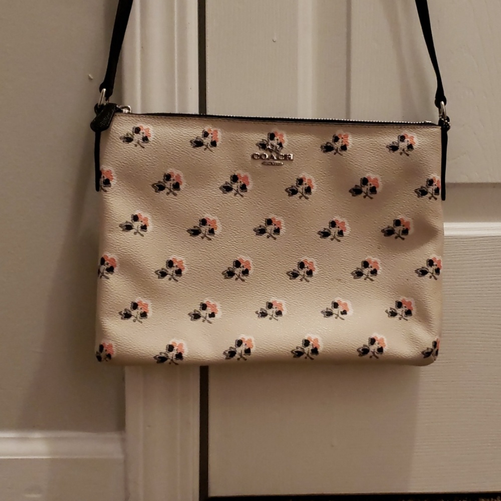 Coach flowered crossbody/shoulder bag